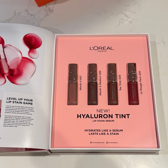 New L'Oreal Hyaluron Tint Lip Stain PR box